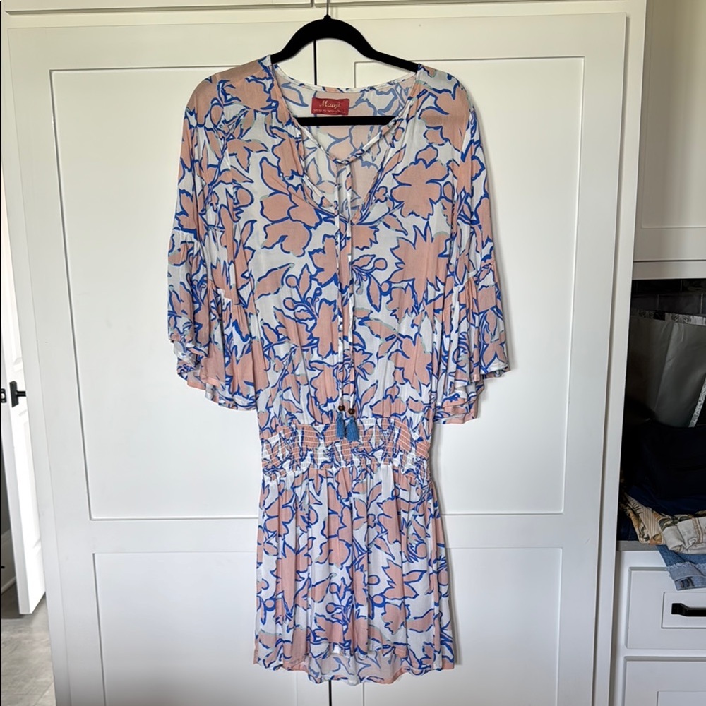 Maaji Blue and Pink Floral Swim Coverup